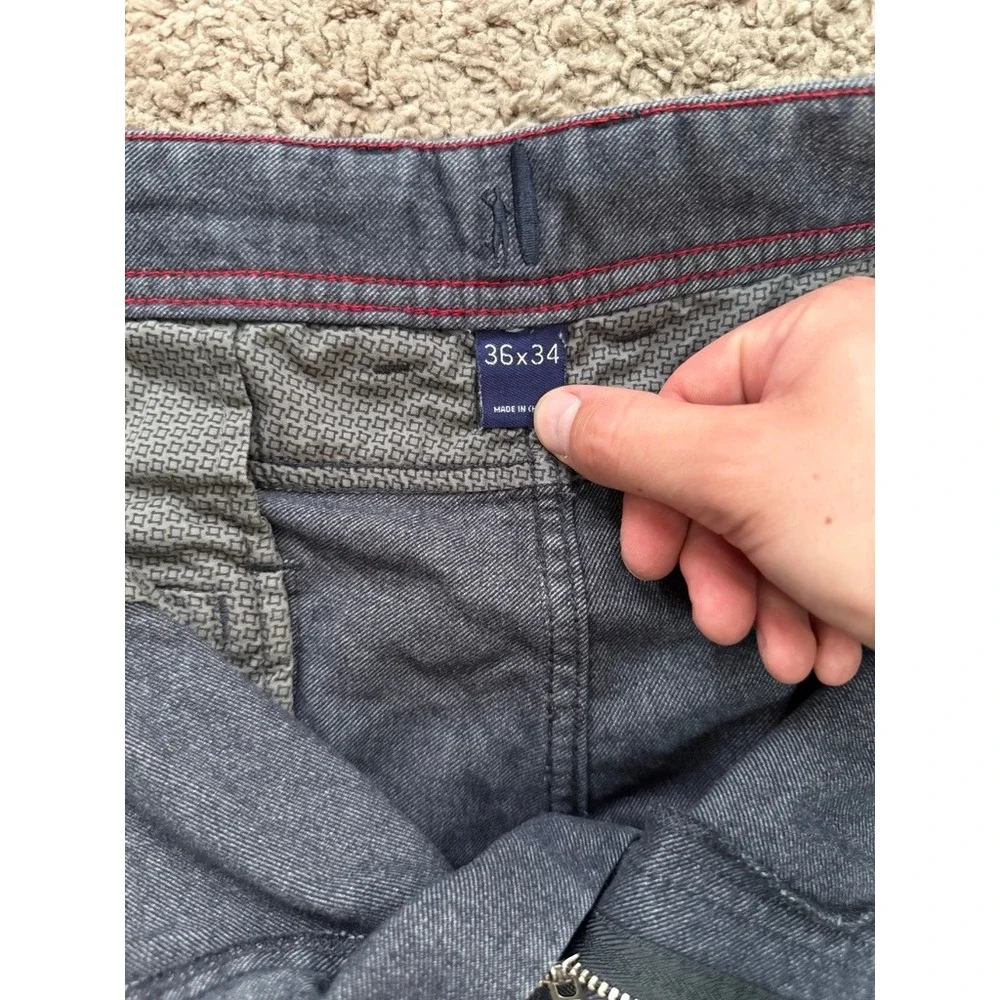 Johnny-O Men's Five‎ Pocket Pants Charcoal Denim Stretch Jeans 36x34 Classic Fit